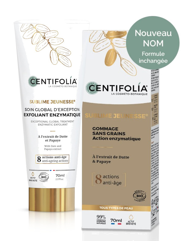 Gommage sans grains - exfoliant enzymatique Sublime Jeunesse Centifolia tube 70 ml