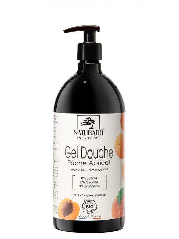 Gel douche Pêche Abricot 1 litre Naturado