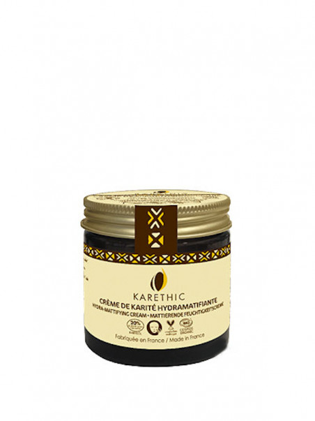 Crème de karité hydra-matifiante Karethic pot en verre 50 ml