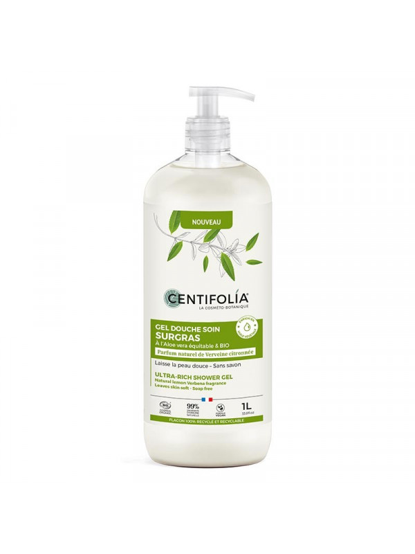 Gel douche surgras verveine citronnée 1 litre Centifolia