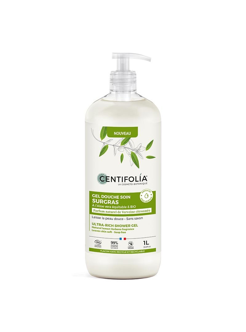 Gel douche surgras verveine citronnée 1 litre Centifolia