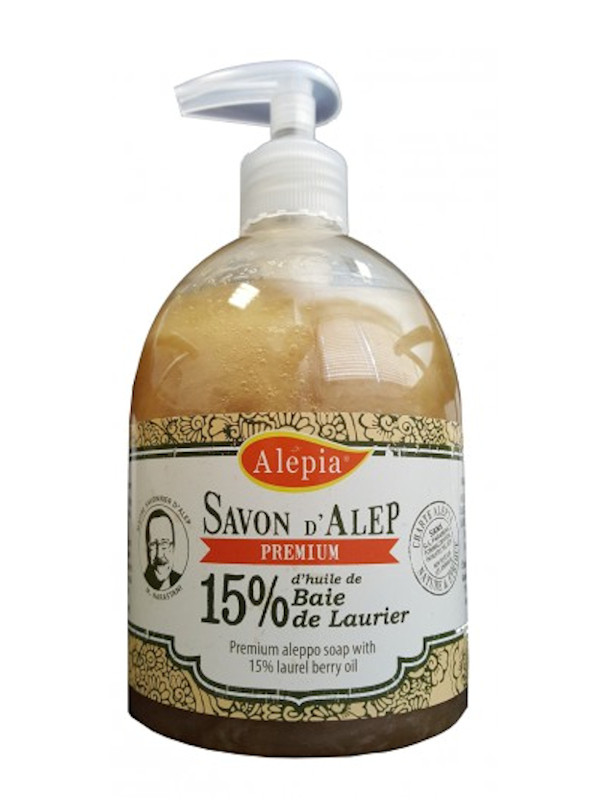 Savon d'Alep liquide 15% laurier Alepia