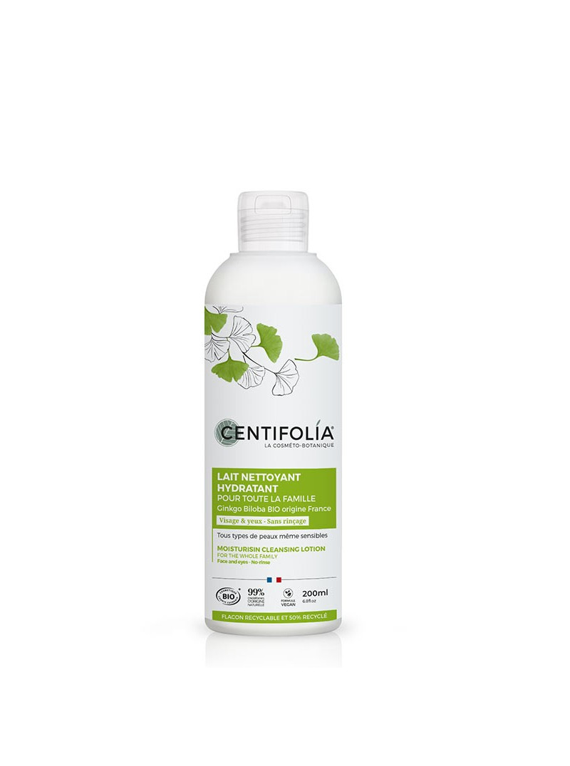 Lait Nettoyant Hydratant pour toute la famille Centifolia au Ginkgo Biloba, flacon 200 ml