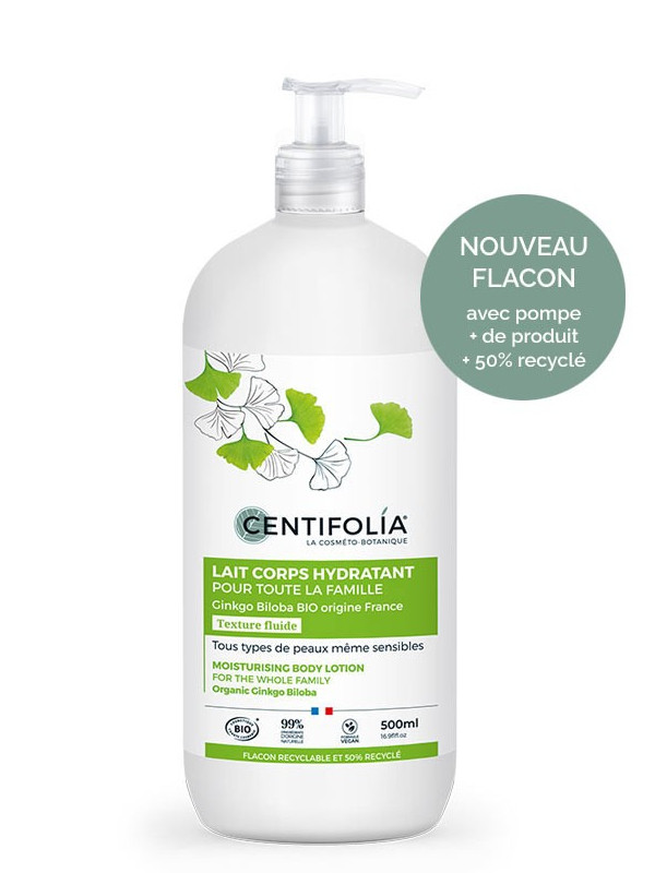 Lait corps hydratant pour toute la famille flacon pompe 500 ml - Centifolia