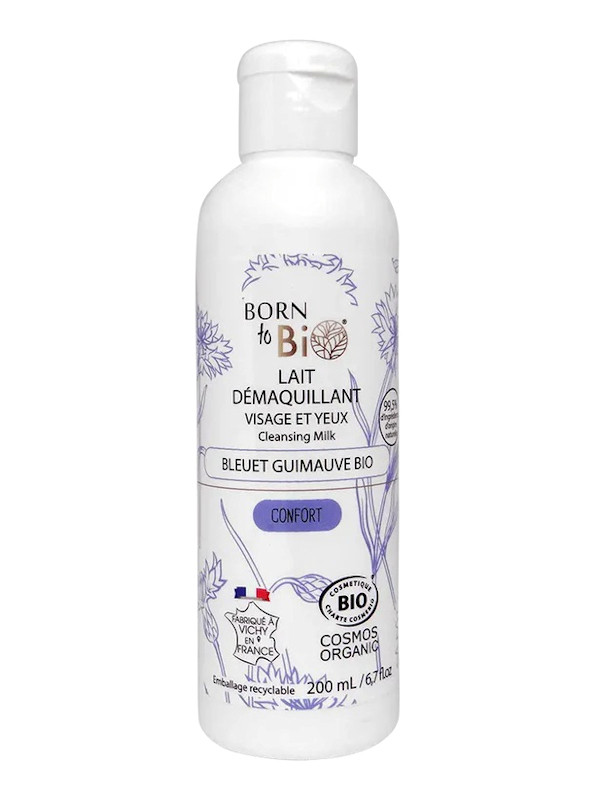 Lait démaquillant bleuet guimauve Born to bio