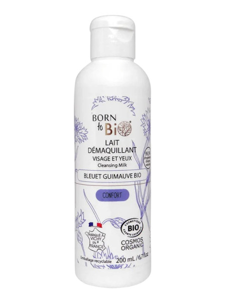 Lait démaquillant bleuet guimauve Born to bio